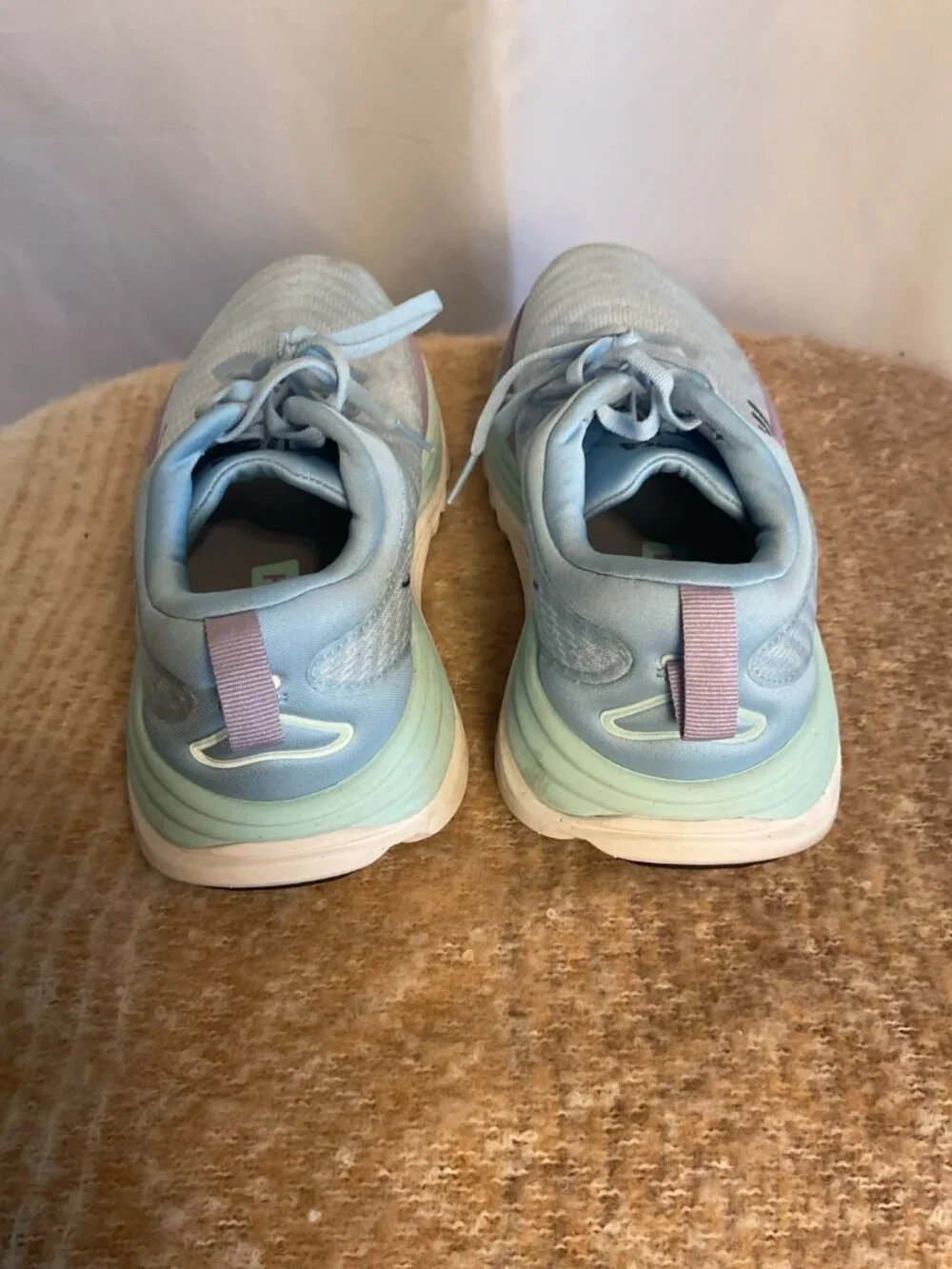 HOKA Gaviota 5 Women's Running Shoes - Light Blue with Mint & Lavender Accents